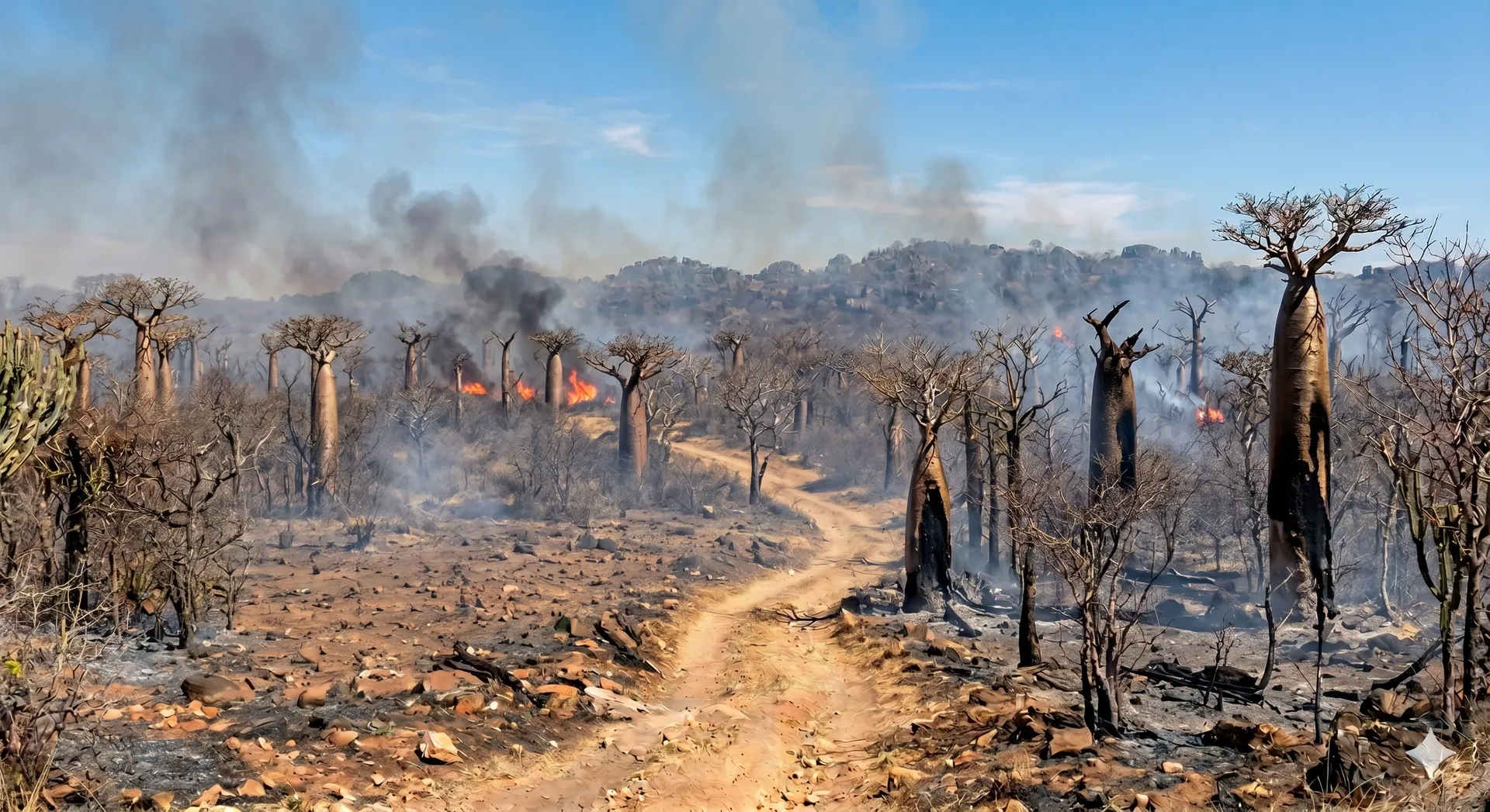 burning spiny forest
